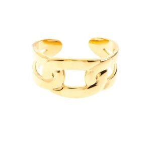 anillo chapado men oro