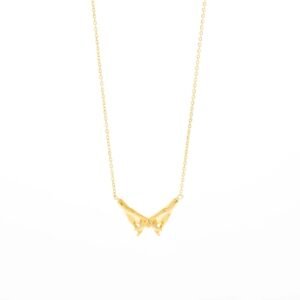 collar de acero inoxidable chapado en oro 14k