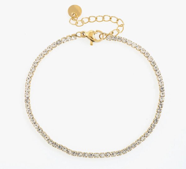 Pulsera de acero inoxidable chapada en oro 14k