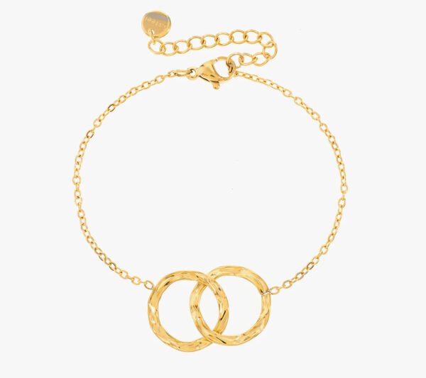 pulsera de acero inoxidable chapada en oro 14k