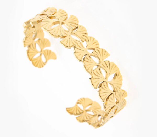 pulsera de acero inoxidable chapada en oro 14k